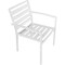 Global Industrial Aluminum Slatted Dining Armchair, White, 4PK 437006WH - alternate 1
